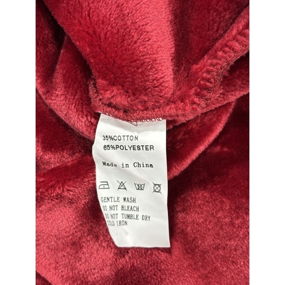 Red Fuzzy Hoodie Whiskers Sweatshirt "Fluff You" Cat Graphic Cozy M Cat Lady - Picture 8 of 10